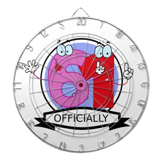 Offiziell 61 Geburtstagsbanner Dartscheibe (vorne)