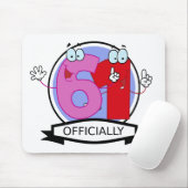 Offiziell 61 Geburtstagsbanner Mousepad (Mit Mouse)