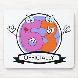 Offiziell 63 Geburtstagsbanner Mousepad