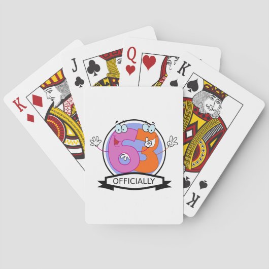 Offiziell 63 Geburtstagsbanner Spielkarten (Rückseite)