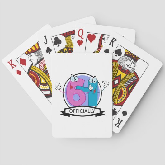 Offiziell 64 Geburtstagsbanner Spielkarten (Rückseite)