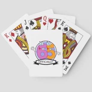 Offiziell 65 Geburtstagsbanner Spielkarten
