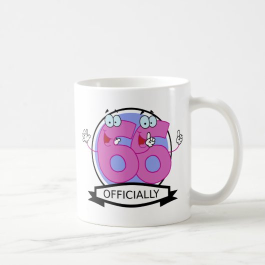 Offiziell 66 Geburtstagsbanner Kaffeetasse (Rechts)