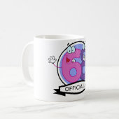 Offiziell 68 Geburtstagsbanner. Kaffeetasse (Vorderseite Links)