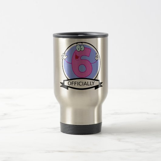 Offiziell 6 Geburtstagsbanner Reisebecher (Mittel)