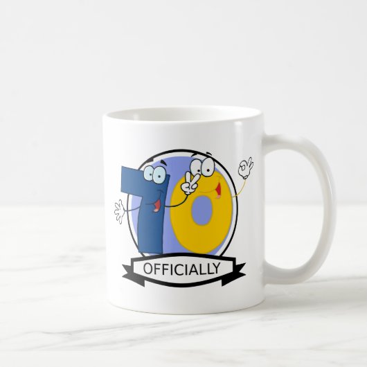 Offiziell 70 Geburtstagsbanner Kaffeetasse (Rechts)