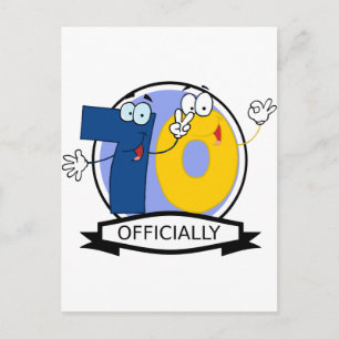Offiziell 70 Geburtstagsbanner Postkarte