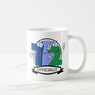 Offiziell 72 Geburtstagsbanner Kaffeetasse