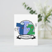 Offiziell 72 Geburtstagsbanner Postkarte (Stehend Vorderseite)