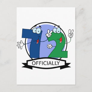 Offiziell 72 Geburtstagsbanner Postkarte