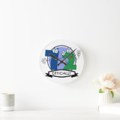 Offiziell 72 Geburtstagsbanner Runde Wanduhr (Zuhause)