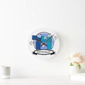 Offiziell 74 Geburtstagsbanner Runde Wanduhr (Zuhause)