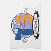 Offiziell 75 Geburtstagsbanner Handtuch (Vertikal)