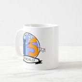 Offiziell 75 Geburtstagsbanner Kaffeetasse (Vorderseite Links)
