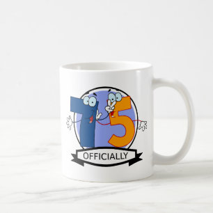 Offiziell 75 Geburtstagsbanner Kaffeetasse