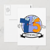 Offiziell 75 Geburtstagsbanner Postkarte (Vorne/Hinten)