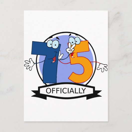 Offiziell 75 Geburtstagsbanner Postkarte (Vorderseite)