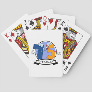 Offiziell 75 Geburtstagsbanner Spielkarten