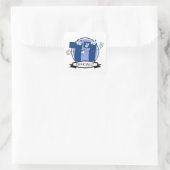 Offiziell 77 Geburtstagsbanner Quadratischer Aufkleber (Tasche)