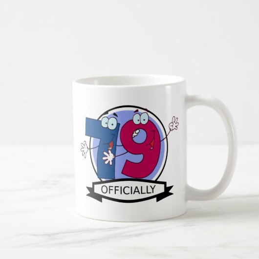 Offiziell 79 Geburtstagsbanner Kaffeetasse (Rechts)