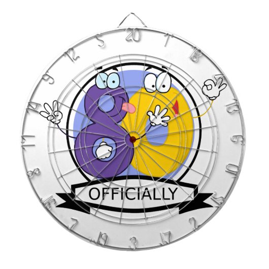 Offiziell 80 Geburtstagsbanner Dartscheibe (vorne)