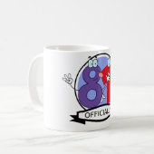 Offiziell 81 Geburtstagsbanner Kaffeetasse (Vorderseite Links)