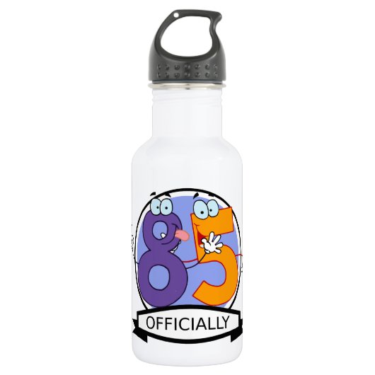 Offiziell 85 Geburtstagsbanner Trinkflasche (Vorderseite)