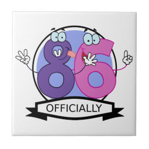 Offiziell 86 Geburtstagsbanner Fliese
