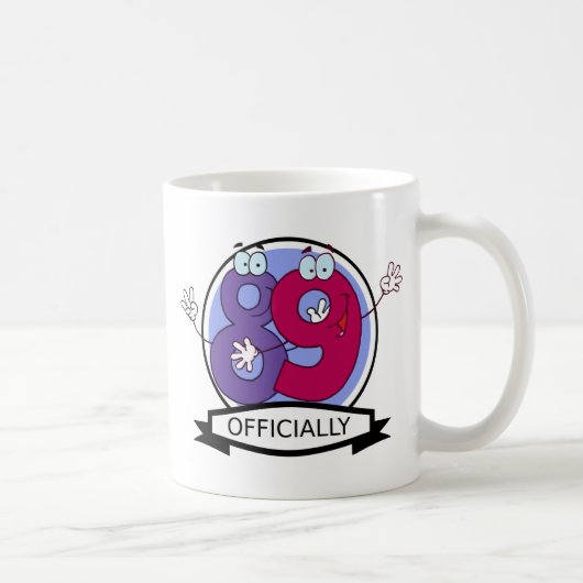 Offiziell 89 Geburtstagsbanner Kaffeetasse (Rechts)