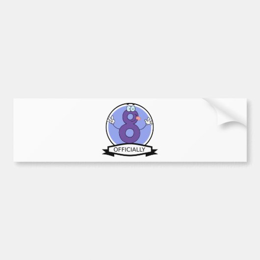 Offiziell 8 Geburtstagsbanner Autoaufkleber (Vorne)