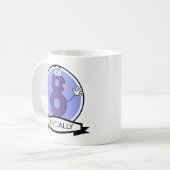 Offiziell 8 Geburtstagsbanner Kaffeetasse (Vorderseite Links)