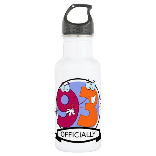 Offiziell 93 Geburtstags-Fahne Trinkflasche (Vorderseite)