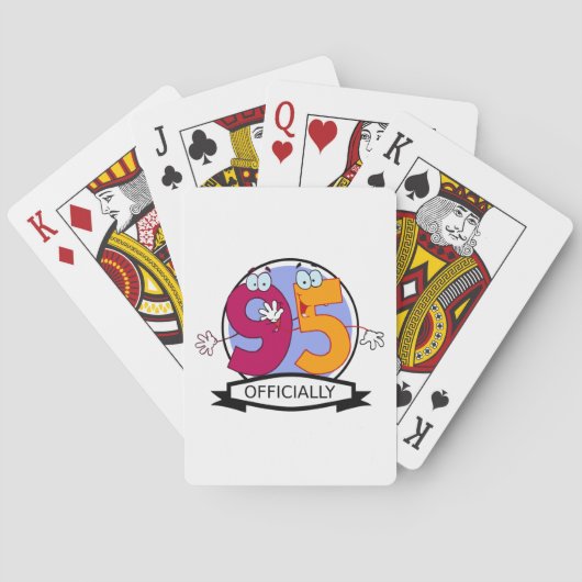 Offiziell 95 Geburtstagsbanner Spielkarten (Rückseite)