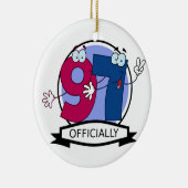 Offiziell 97 Geburtstagsbanner Keramik Ornament (Rechts)