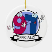 Offiziell 97 Geburtstagsbanner Keramik Ornament (Hinten)