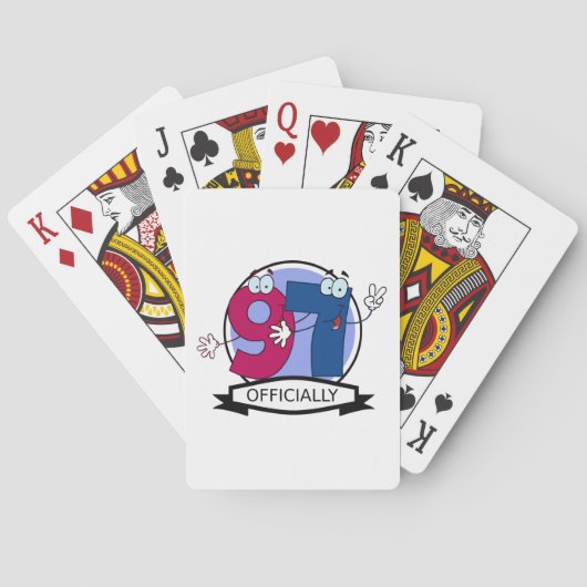 Offiziell 97 Geburtstagsbanner Spielkarten (Rückseite)