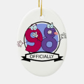 Offiziell 98 Geburtstagsbanner. Keramik Ornament (Hinten)
