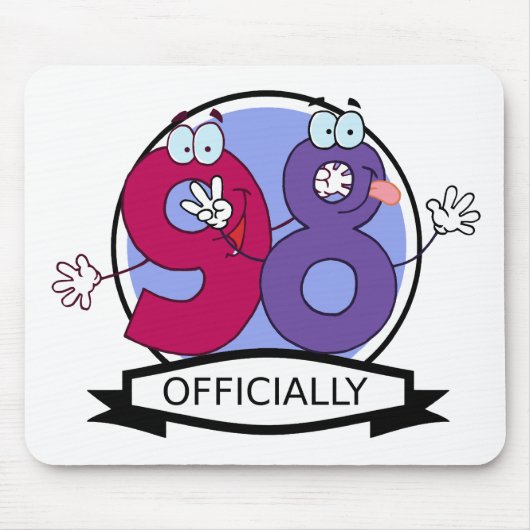 Offiziell 98 Geburtstagsbanner. Mousepad (Vorne)
