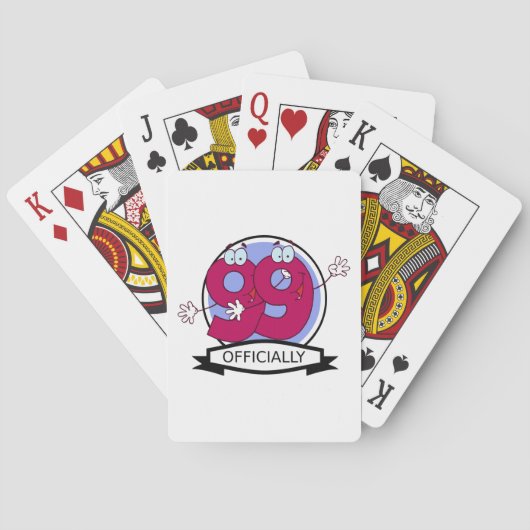 Offiziell 99 Geburtstagsbanner Spielkarten (Rückseite)