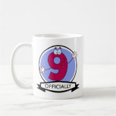 Offiziell 9 Geburtstagsbanner Kaffeetasse (Links)