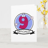 Offiziell 9 Geburtstagsbanner Karte (Gelbe Blume)