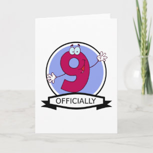 Offiziell 9 Geburtstagsbanner Karte