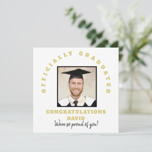 Offiziell abgestufte Glückwunsch Name Fotokarte (Stehend Vorderseite)