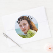 Offiziell abschließen Foto individuell hinzufügen Runder Aufkleber (Umschlag)