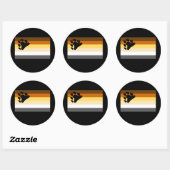 OFFIZIELL BEAR PRIDE FLAG RUNDER AUFKLEBER (Blatt)