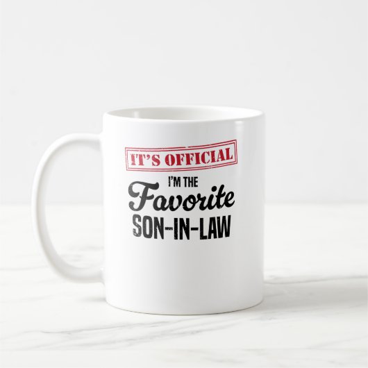 Offiziell bin ich der Lieblingsschwiegersohn Kaffeetasse (Links)