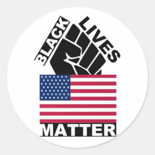 Offiziell Black Lives Materie USA Flaggensammlung Runder Aufkleber
