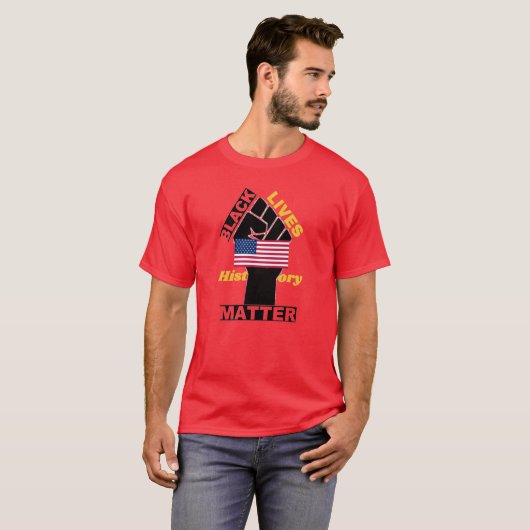 Offiziell Black Lives Materie USA Flaggensammlung T-Shirt (Vorne ganz)