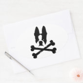 Offiziell Boston Terriers Rock Merch Ovaler Aufkleber (Umschlag)