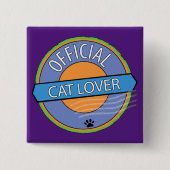 Offiziell Cat Lover Button (Vorderseite)
